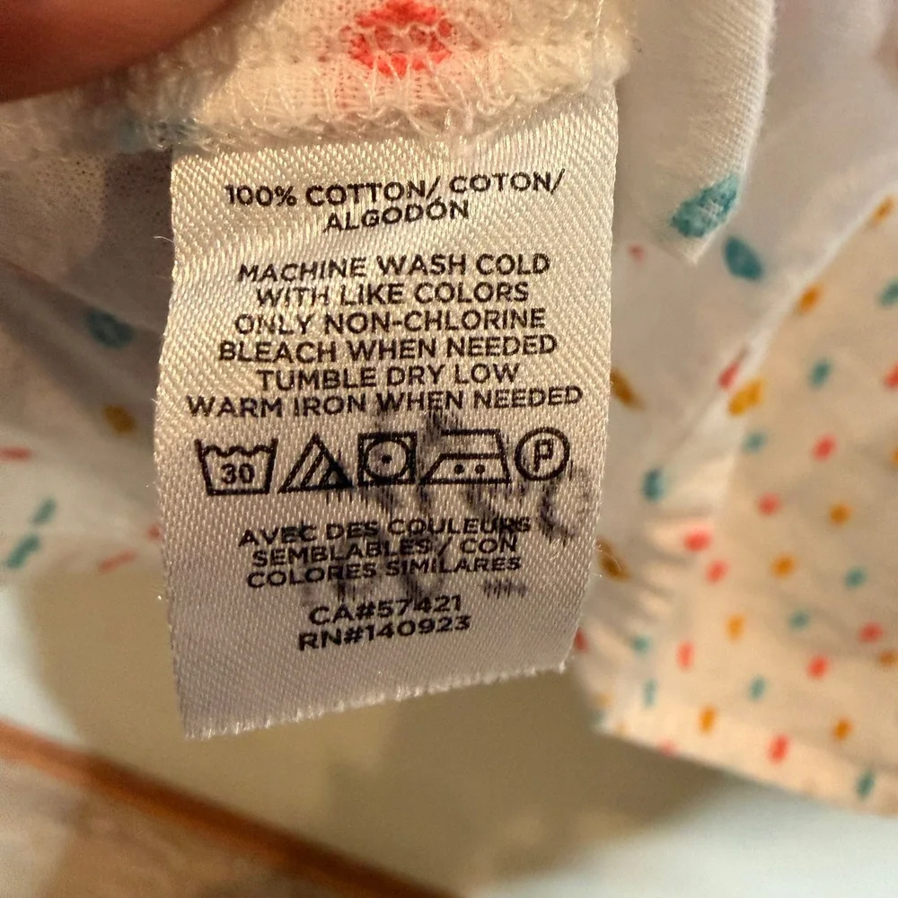 LOFT Clipped Dot Blouse Women Small White Multi Puff Sleeve Cotton Top